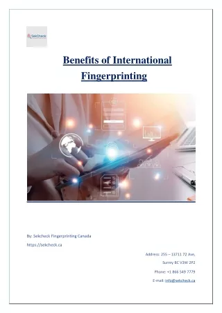 Benefits of International Fingerprinting