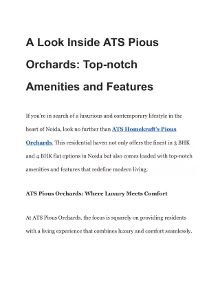 A Look Inside ATS Pious Orchards_ Top-notch Amenities and Features