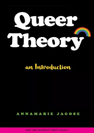 READ [PDF] Queer Theory: An Introduction ebooks