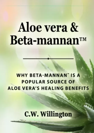 [PDF] READ] Free Aloe vera & Beta-mannan™: Why Beta-mannan™ is a popular source