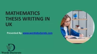 Mathematics Thesis Writing In UK