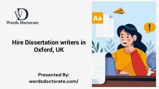 Hire Dissertation writers in Oxford, UK