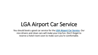 LGA Airport Car Service
