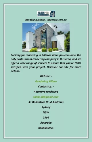 Rendering Killara  Adampro.com
