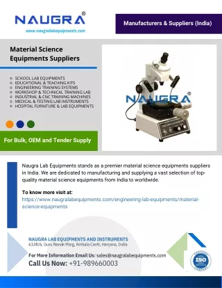 Material Science Equipments Suppliers