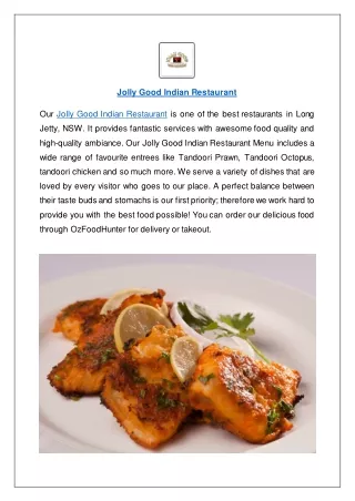 Extra 15% offer, Order Now | Jolly Good Indian Restaurant