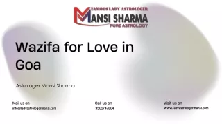 Wazifa for Love in Goa | Astrologer Mansi Sharma