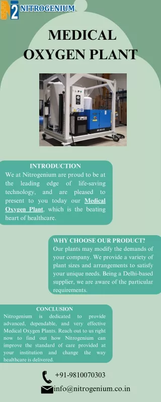 Medical Oxygen Plant | Nitrogenium