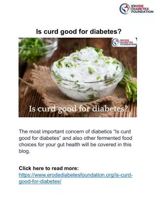 Is curd good for diabetes-best diabetes hospital at erode