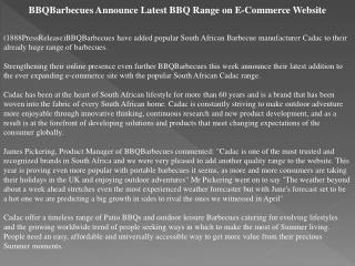 bbqbarbecues announce latest bbq range on e-commerce website
