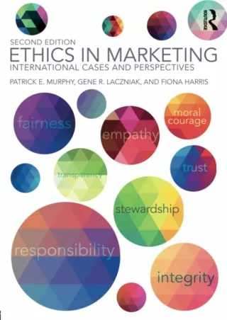 Read ebook [PDF] Ethics in Marketing: International cases and perspectives