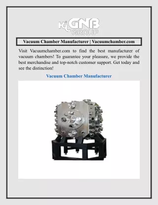 Vacuum Chamber Manufacturer  Vacuumchamber
