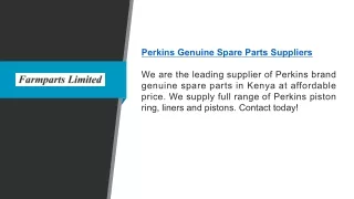 Perkins Brand Genuine Spare Parts Suppliers in Kenya