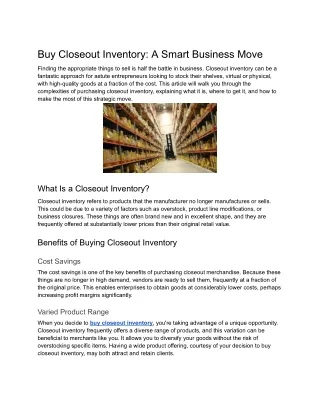 Buy Closeout Inventory_ A Smart Business Move