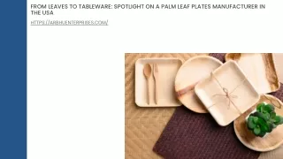 From Leaves to Tableware Spotlight on a Palm Leaf Plates Manufacturer in the USA