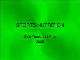 SPORTS NUTRITION