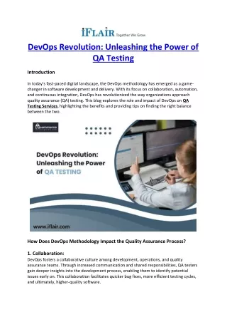 DevOps Revolution- Unleashing the Power of QA Testing