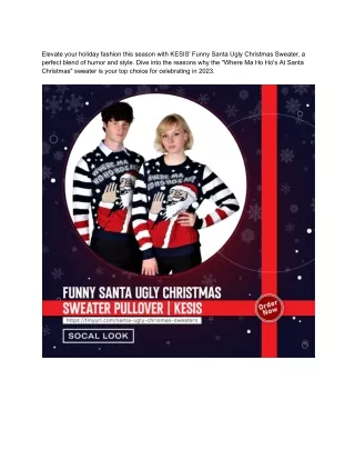 KESIS' Funny Santa Ugly Christmas Sweater
