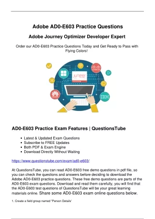 Adobe AD0-E603 Exam Questions - Ideal to Upgrade Your AD0-E603 Exam Preparation