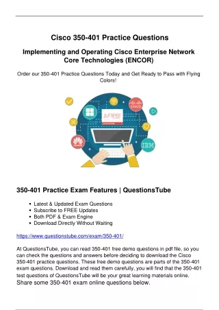 Cisco 350-401 Exam Questions - Ideal to Upgrade Your 350-401 Exam Preparation