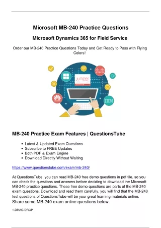 Microsoft MB-240 Exam Questions - Ideal to Upgrade Your MB-240 Exam Preparation