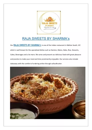 RAJA SWEETS BY SHARMA’s