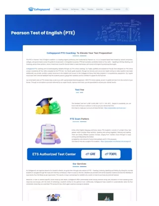 PTE Exam Dates, Fees, Registration, Pattern  Collegepond