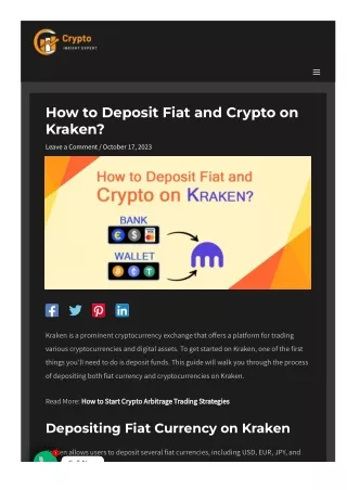 How to Deposit Fiat and Crypto on Kraken