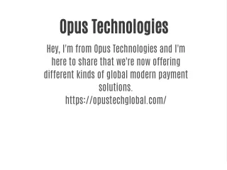 Opus Technologies