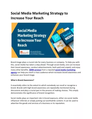 Social Media Marketing Strategy to Increase Your Reach