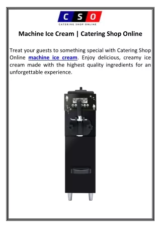 Machine Ice Cream | Catering Shop Online