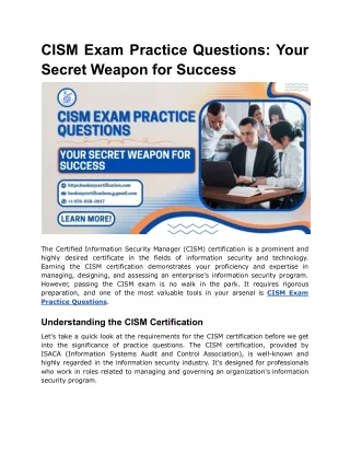 CISM Exam Practice Questions_ Your Secret Weapon for Success