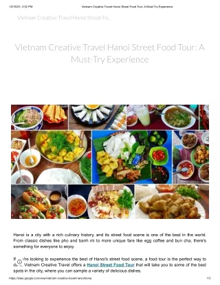Vietnam Creative Travel Hanoi Street Food Tour_ A Must-Try Experience