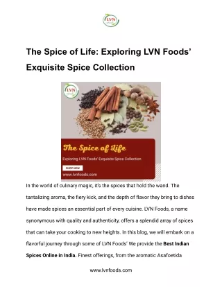 The Spice of Life_ Exploring LVN Foods’ Exquisite Spice Collection