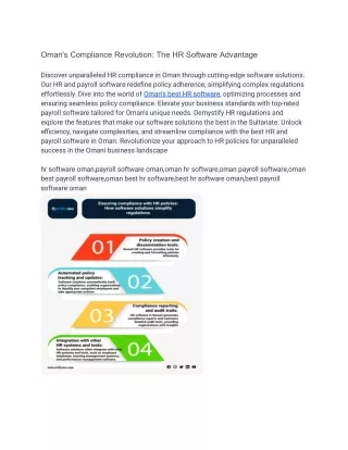 Decoding HR Compliance: Oman's Software Solutions Spotlight