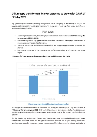 US Dry Type Transformer Market Outlook 2028