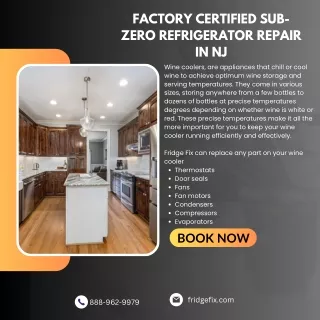 Factory Certified Sub-Zero Refrigerator Repair in NJ