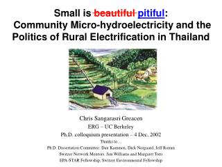 Small is beautiful pitiful : Community Micro-hydroelectricity and the Politics of Rural Electrification in Thailand