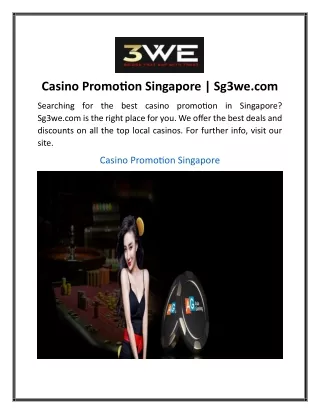 Casino Promotion Singapore