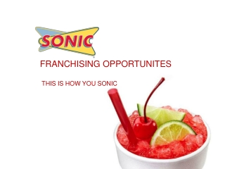 Sonic Drive-In New Franchisee Presentation FEB2013