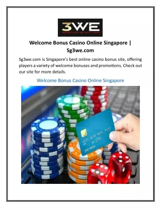 Welcome Bonus Casino Online Singapore  Sg3we.com