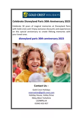 Celebrate Disneyland Paris 30th Anniversary 2023