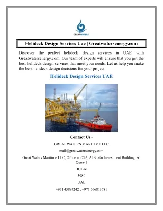 Helideck Design Services Uae  Greatwatersenergy.com