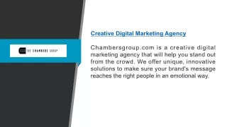 Creative Digital Marketing Agency Chambersgroup.com