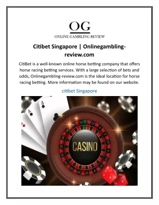 Citibet Singapore  Onlinegambling-review.com