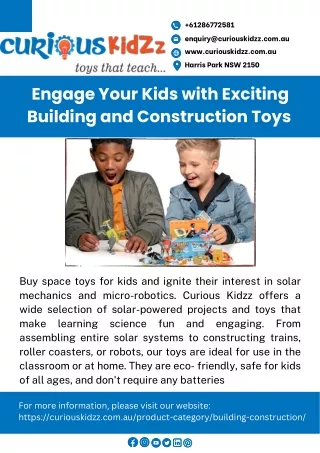 Engage Your Kids with Exciting Building and Construction Toys