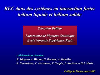 BEC dans des systèmes en interaction forte: hélium liquide et hélium solide
