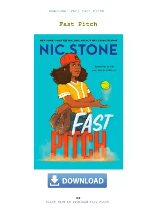 DOWNLOAD [PDF] Fast Pitch