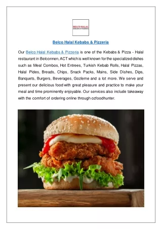 Extra 15% off- Belco Halal Kebabs & Pizzeria - Order now!!