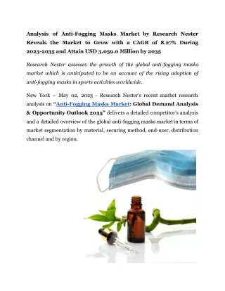 Anti-Fogging Masks Market